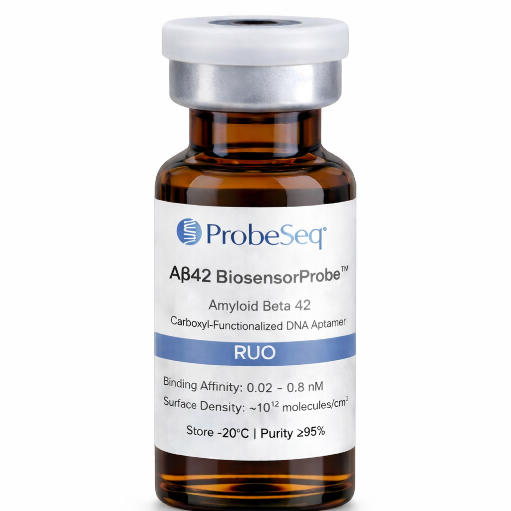 Amyloid Beta 42 (Aβ42) BiosensorProbe™ — Carboxyl-Functional DNA Aptamer for EDC/NHS Surface Coupling (RUO)